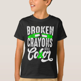 Camiseta Giz Crayons Quebrados Ainda Colorem a Conscientiza