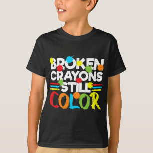 Camiseta Giz de Cera Ainda Colorem a Conscientização sobre
