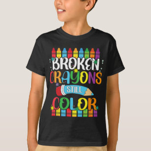 Camiseta Giz de Cera Ainda Colorem a Conscientização sobre