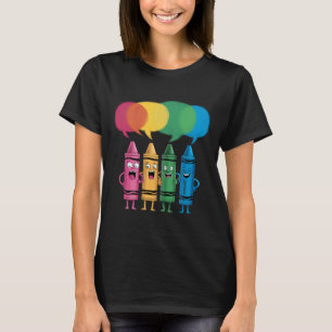 Camiseta Giz de Cera Fashionable Crayon Mood Color Sexta-fe