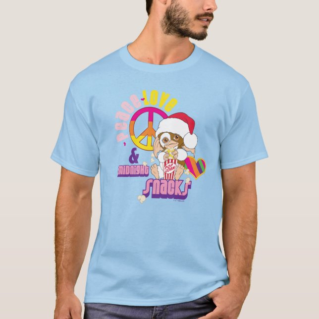 Camiseta Gizmo | Peace Love & Midnight Snacks (Frente)