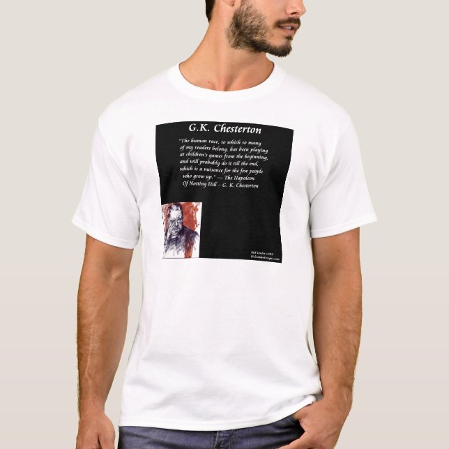 Camiseta GK Chesterton e Abrindo Linha do Livro (Frente)