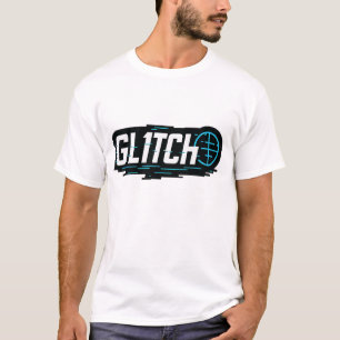 Camiseta GL1TCH   Um logotipo técnico moderno para Marcas f