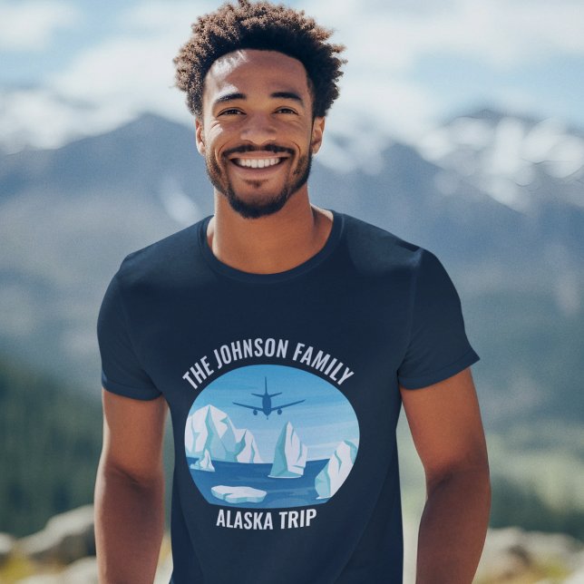 Camiseta Glaciar Azul do Alaska Trip Personalizado (Criador carregado)