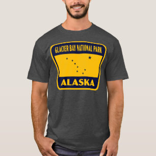 Camiseta Glaciar Bay National Park Alaska Retro Crachá Blue