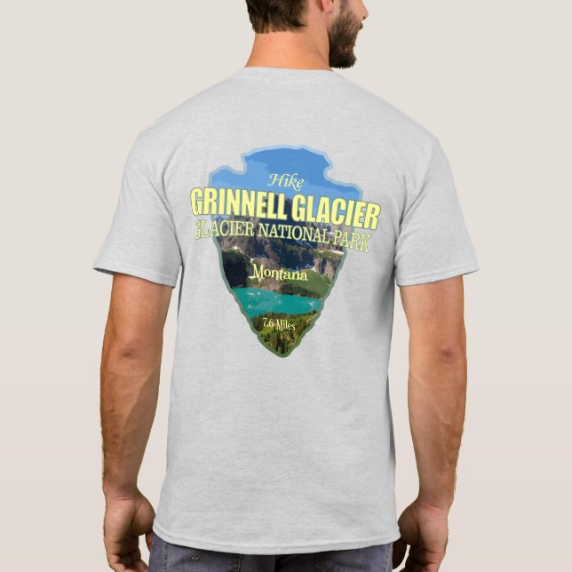 Camiseta Glaciar de Grinnell (ponta de seta) (Verso)
