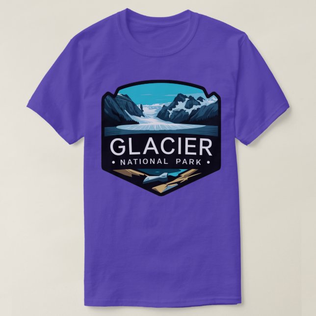Camiseta Glaciar do Parque Nacional (Frente do Design)