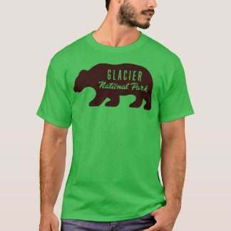 Camiseta Glaciar National Park Bear Brown