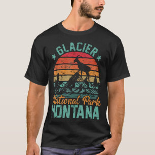 Camiseta Glaciar National Park Montana Moose Goat Hiking