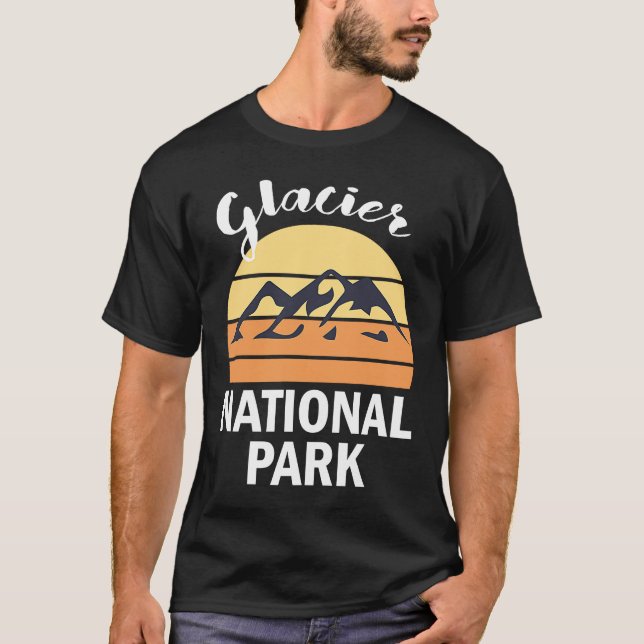 Camiseta Glaciar National Park Mountain Hiking (Frente)
