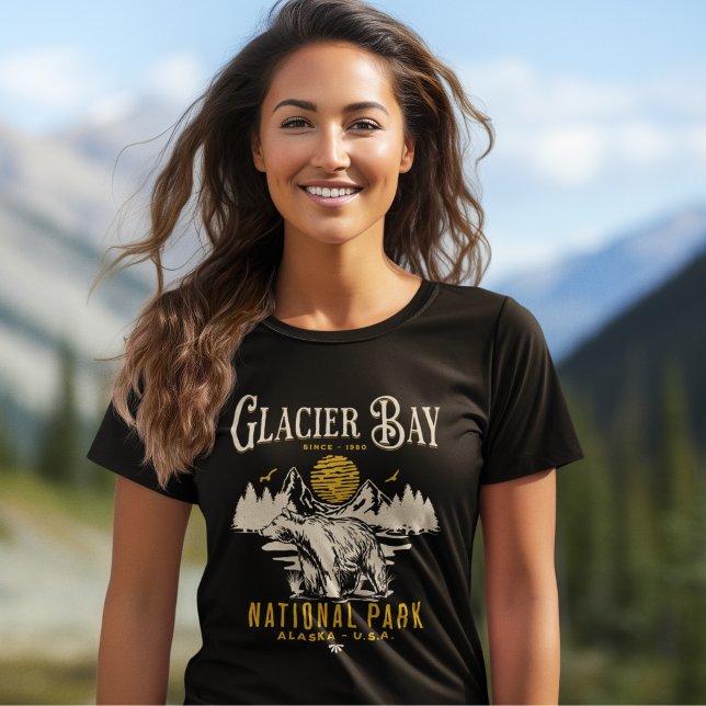 Camiseta Glacier Bay National Park Cute Forest Landscape (Criador carregado)