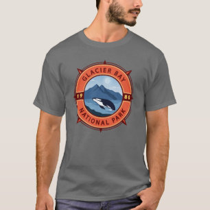 Camiseta Glacier Bay National Park Orca Retro Compass