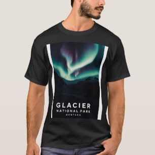 Camiseta Glacier National Park Aurora Borealis