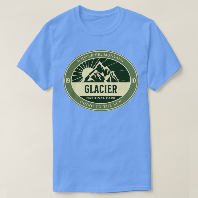 Camiseta Glacier National Park Est 1910 Whitefish Montana G (Frente do Design)