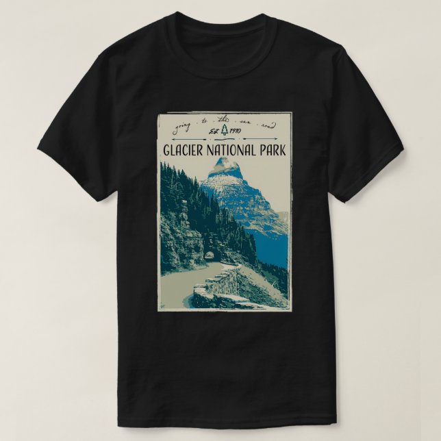 Camiseta Glacier National Park Going to the Sun Road (Frente do Design)