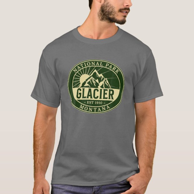 Camiseta Glacier National Park Montana Hike no exterior (Frente)