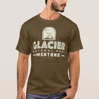 Camiseta Glacier National Park Tan