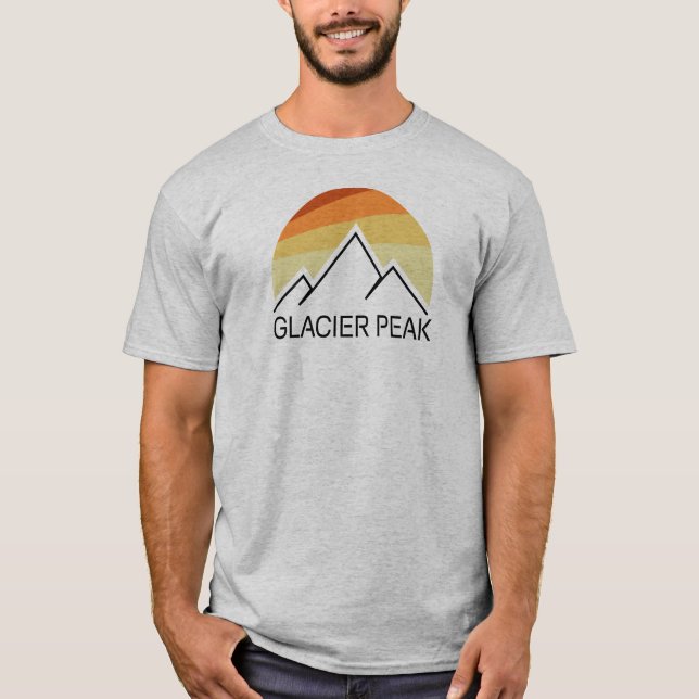 Camiseta Glacier Peak Washington Retro (Frente)