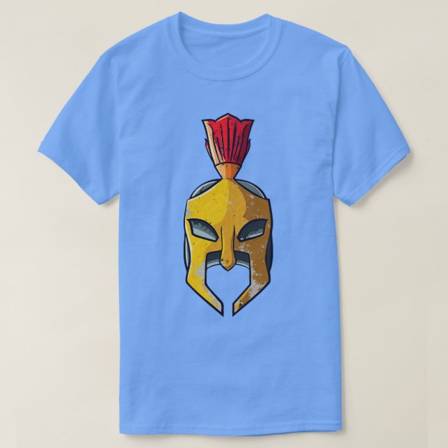 Camiseta Gladiador do Guerreiro Grego Spartan Helmet (Frente do Design)