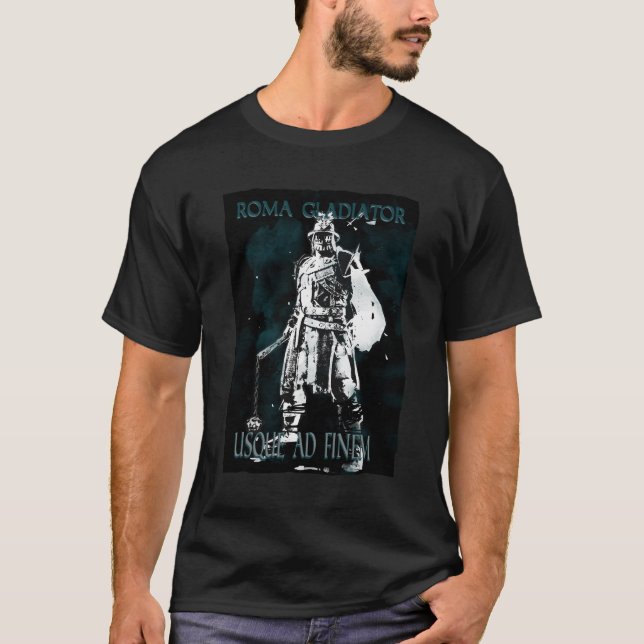 Camiseta Gladiador Romano com bola de ferro perfurada (Frente)