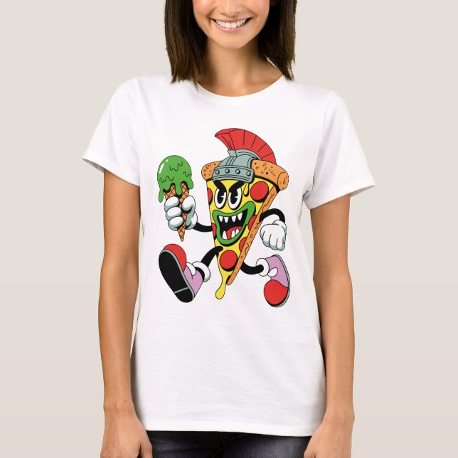 Camiseta Gladiator Pizza Slice Brainrot Italiano (Frente)