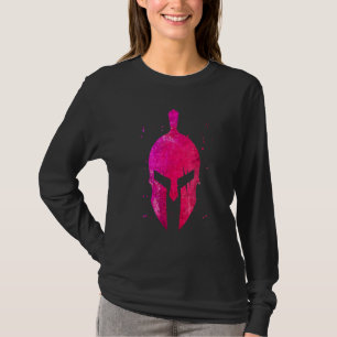 Camiseta Gladiator - Símbolo de Helmet - Spartan Cinza Rosa
