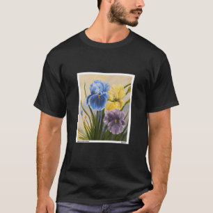 Camiseta Gladiolus Orquídea Tulipa Gardenia Flores Óleo Pin