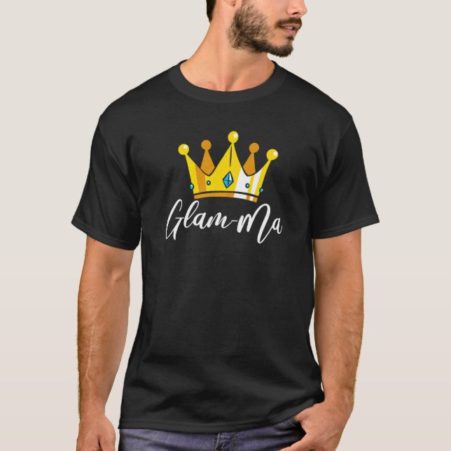 Camiseta Glam ma Grandma Grandparent Grandmother Granny   (Frente)