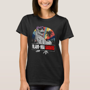 Camiseta Glam Masaurus Rex Dinosaur Glam Mães Família Sauru