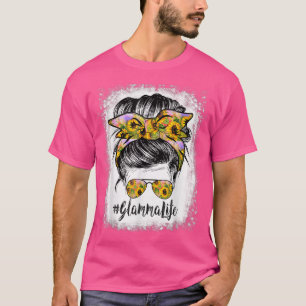 Camiseta Glamma Life Bleached Glamma Life Sunflower Mensage