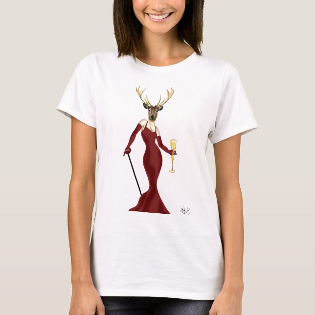 Camiseta Glamor Deer em Marsala 2 (Frente)