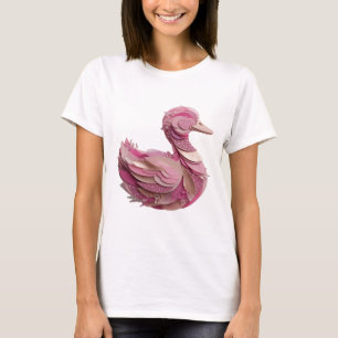 Camiseta GLAMOROSA CISNE ROSA PRATA Legal Design Ousado