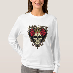 Camiseta Glamoroso e Macabro, Design de Elegância de Hallow