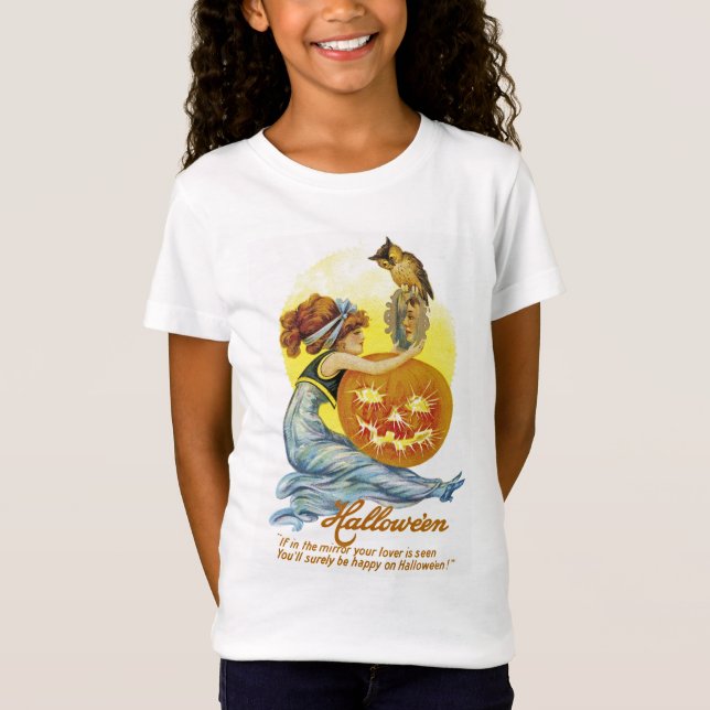 Camiseta Glamour do Halloween Antigo (Frente)