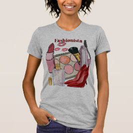 Camiseta Glamour Fashion, Makeup Essentials T-shirt for her