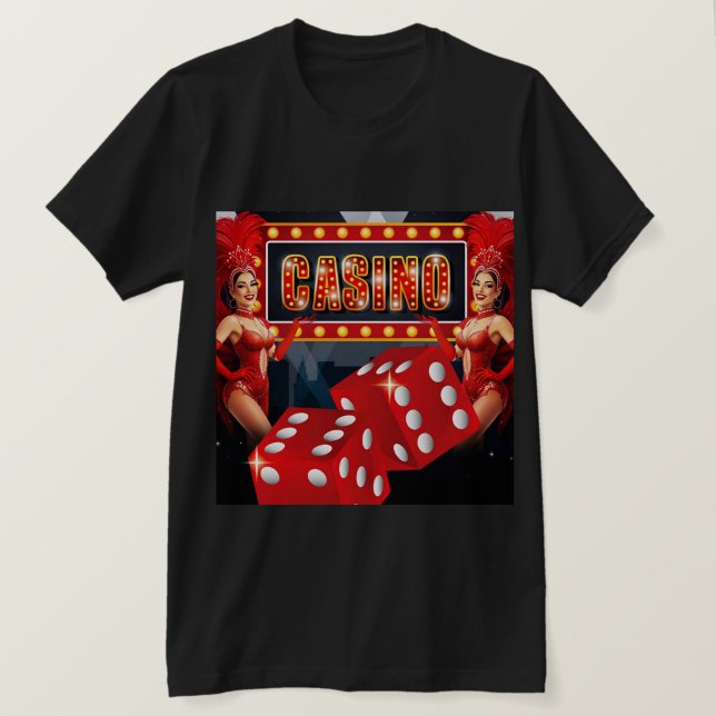 Camiseta Glamourosa Noite de Cassino ("Roll the dice and light up the night")