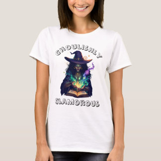 Camiseta glamourosa! T-Shirt bruxa de Halloween