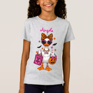 Camiseta Glamouroso Pateta Personalizado Truque ou Travessu
