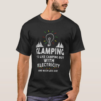 Camiseta Glamper De Definição De Luz É Como Acampar Faísca