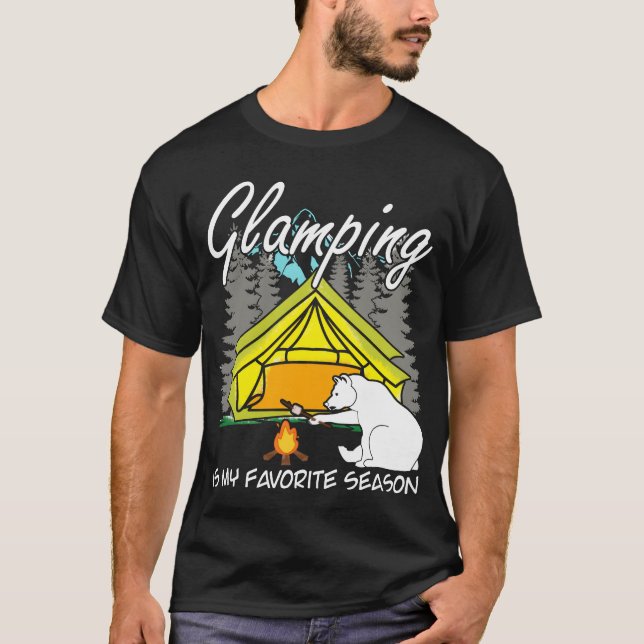 Camiseta Glamping Camping Camper Hikingent family (Frente)