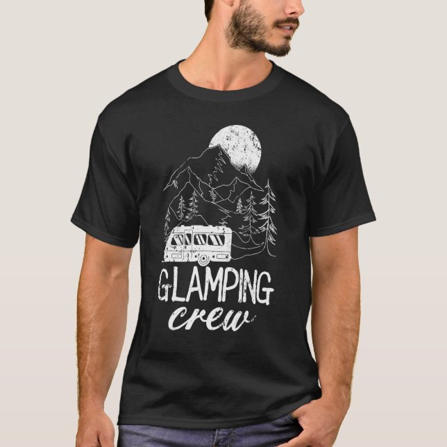 Camiseta Glamping Crew Luxury Camping Trip Matching Family  (Frente)