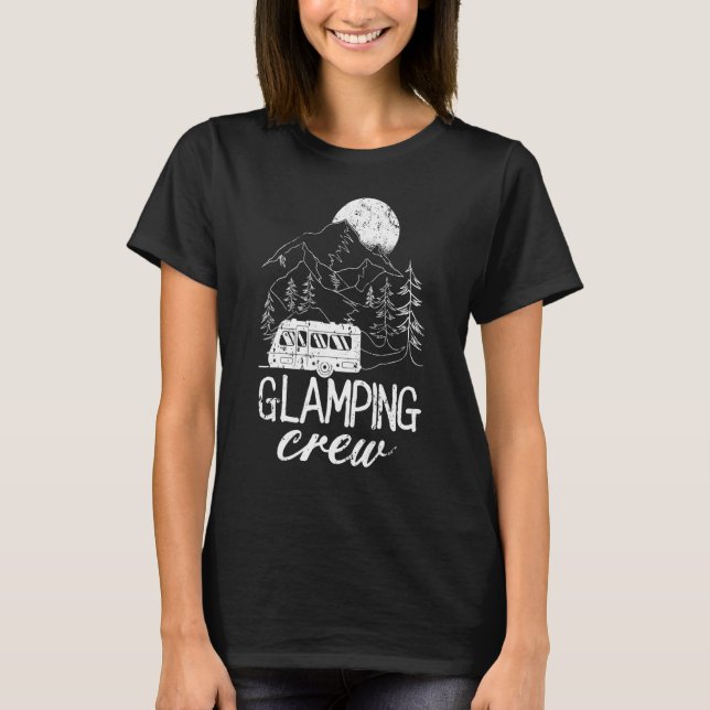 Camiseta Glamping Crew Luxury Camping Trip Matching Family  (Frente)