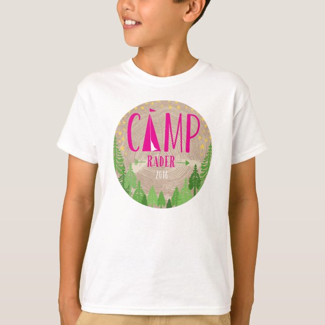 Camiseta Glamping de T-Shirt com informações de Kraft para  (Frente)