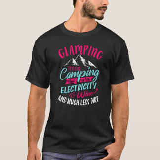 Camiseta Glamping É como acampar