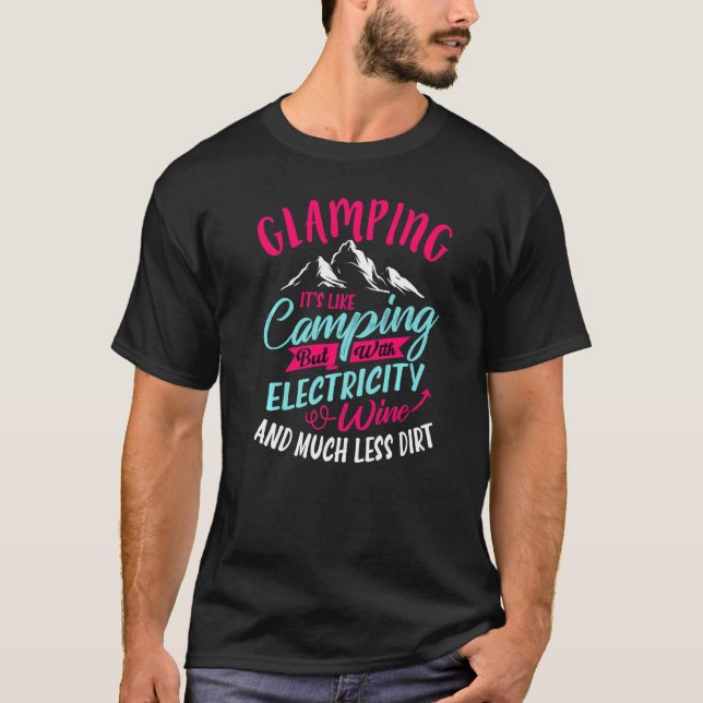 Camiseta Glamping É como acampar (Frente)