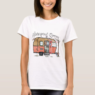 Camiseta Glamping Queen Camper Camping Outdoors T-Shirt