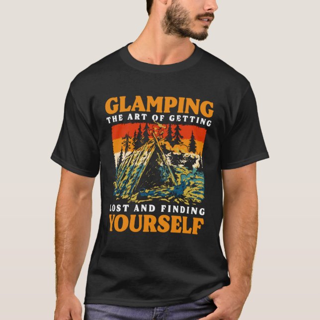 Camiseta Glamping The Of Getting Lost And Finding Yourself (Frente)