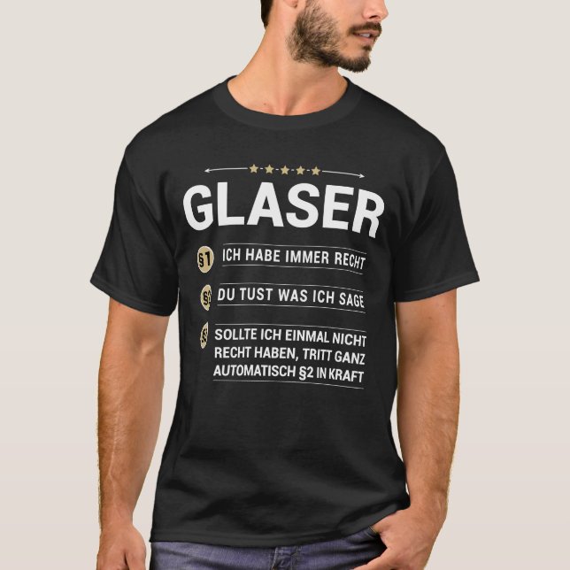 Camiseta Glaser Beruf meine eigenen No (Frente)