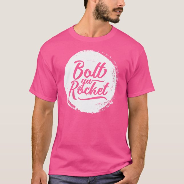 Camiseta Glasgow Dialect Bolt Ya Rocket (Frente)
