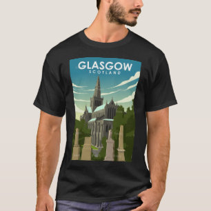 Camiseta Glasgow Scotland Castle Vintage - Retro minimo Tra